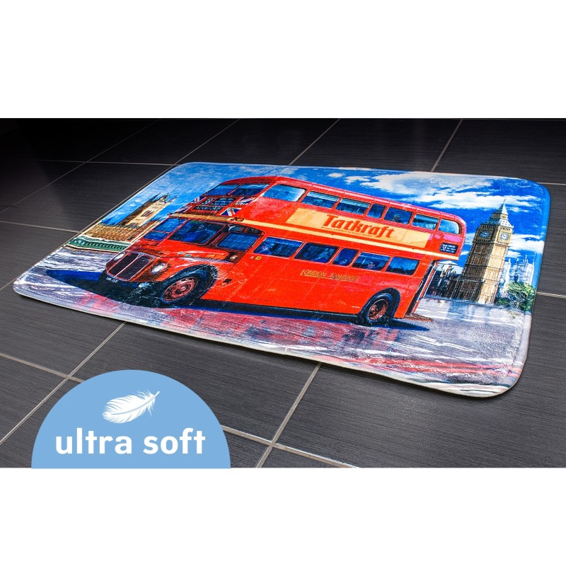 Tatkraft LONDON BUS Коврик для ванной комнаты ULTRA SOFT