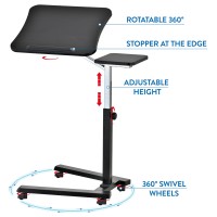 Tatkraft Joy ergonoomiline ratastega sülearvuti laud koos hiirealusega